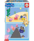 PUZZLE EN BOIS PEPPA LE COCHON / PIG 2 X 25 PIECES - EDUCA - 17158