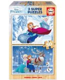 PUZZLE EN BOIS REINE DES NEIGES 2 X 50 PIECES - EDUCA - 16802