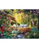 PUZZLE FAMILLE DE TIGRE AU BORD DE LA RIVIERE - 1500 PIECES COLLECTION ANIMAUX SAUVAGES - RAVENSBURGER - 160051