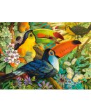 PUZZLE FAMILLE DE TOUCANS DANS LES ARBRES 3000 PIECES - COLLECTION ANIMAUX ET OISEAUX