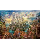PUZZLE ILE DE REVES AVEC MONTGOLFIERES 2000 PIECES - COLLECTION MER ET OCEAN - EDUCA - 19944