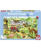 PUZZLE JOYEUSE FERME 100 PIECES - SCHMIDT - 56003