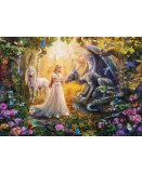 PUZZLE LE DRAGON LA PRINCESSE ET LA LICORNE - 1500 PIECES - COLLECTION ANIMAUX FANTASTIQUE - EDUCA - 17696 