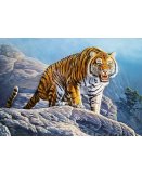 PUZZLE LE TIGRE DU BENGALE SUR LE ROCHER 500 PIECES - COLLECTION ANIMAUX SAUVAGES