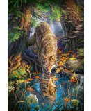 PUZZLE LOUP BOIT DANS LA RIVERE DE LA FORET - 1500 PIECES COLLECTION ANIMAUX SAUVAGES - CASTORLAND