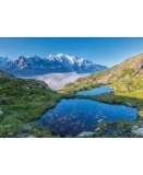 PUZZLE MASSIF DU MONT-BLANC LACS DES CHESERYS - 1500 PIECES COLLECTION EVASION - NATHAN - 87806