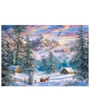 PUZZLE MATIN D'HIVER ENNEIGE 1000 PIECES - CHRISTMAS VILLAGE, COTTAGE & CHALET - CASTORLAND