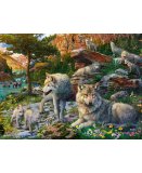 PUZZLE MEUTE DE LOUPS DANS LA FORET AU PRINTEMPS - 1500 PIECES COLLECTION PAYSAGE - RAVENSBURGER - 165988