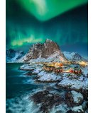 PUZZLE NORVEGE ILES LOFOTEN ET LES AURORES BOREALES 1000 PIECES - COLLECTION PAYSAGE ET MER - CLEMENTONI - 39775