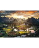 PUZZLE PAYSAGE DE CHINE 2000 PIECES - COLLECTION RIZIERE ET MONTAGNE - CLEMENTONI - 32564