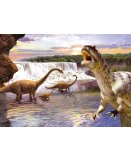 PUZZLE PLAINE DE DINOSAURES : FAMILLE DE BRANCHIOSAURES 260 PIECES - COLLECTION DINO - T-REX - CASTORLAND