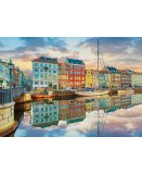 PUZZLE PORT DE COPENHAGUE 2000 PIECES - COLLECTION DANEMARK - BATEAU - EDUCA - 19278