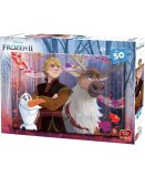 PUZZLE REINE DES NEIGES 2 : SVEN OLAF KRISTOFF DANS LA FORET 50 PIECES - FROZEN - KING