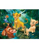 PUZZLE ROI LION : SIMBA NALA TIMON ET PUMBA DANS LA JUNGLE 30 PIECES - NATHAN - 863136