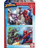 PUZZLE SPIDER-MAN ET LE BOUFFON VERT - 2 X 48 PIECES - COLLECTION SUPER HEROS SPIDERMAN - EDUCA - 18099