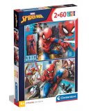 PUZZLE SPIDERMAN - 2 X 60 PIECES - PUZZLE MARVEL SPIDER-MAN - SUPER HEROS - CLEMENTONI - 21608