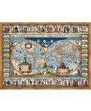 PUZZLE VIEILLE CARTE DU MONDE ILLUSTREE 1639 2000 PIECES - COLLECTION HISTOIRE ET GEOGRAPHIE