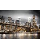 PUZZLE VUE SUR LA VILLE DE NEW-YORK LA NUIT 1000 PIECES - COLLECTION MONUMENT ETAT-UNIS - CLEMENTONI - 39704