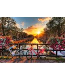 PUZZLE VUE SUR LE CANAL D'AMSTERDAM 1000 PIECES - COLLECTION PAYSAGE PAYS-BAS  - RAVENSBURGER 196067