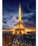 PUZZLE VUE SUR PARIS ET TOUR EIFFEL ILLUMINEE 1000 PIECES - COLLECTION PAYS - CLEMENTONI - 39703