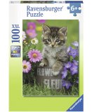 PUZZLE XXL CHATON PARMI LES FLEURS 100 PIECES - RAVENSBURGER - 10847