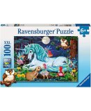 PUZZLE XXL LA LICORNE ET LES FEES DANS LA FORET 100 PIECES - RAVENSBURGER - 10793