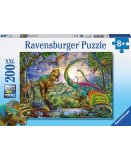 PUZZLE XXL LE ROYAUME DES DINOSAURES 200 PIECES - COLLECTION ANIMAUX PREHISTORIQUE - RAVENSBURGER - 127184