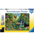 PUZZLE XXL LES ANIMAUX SAUVAGES : SINGE ELEPHANT PERROQUET LEOPARD - 200 PIECES - RAVENSBURGER - 126606