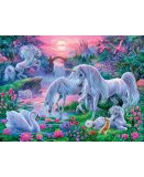 PUZZLE XXL LES LICORNES BLANCHES ET LE COUCHER DE SOLEIL - 150 PIECES - RAVENSBURGER - 10021