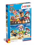 PUZZLES PAT PATROUILLE : CHASE, RUBEN, MARCUS & COMPAGNIE 2 X 60 PIECES - SUPERCOLOR - CLEMENTONI - 21623