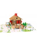 RELAIS DES PISTES 120 PIECES - JEUJURA - 8077 - JEU CONSTRUCTION BOIS