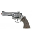 REVOLVER POLICE METAL ARGENT GRIS 12 COUPS GOLD COLLECTION - GONHER - ACCESSOIRE DEGUISEMENT