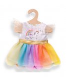 ROBE DE PRINCESSE LICORNE ARC-EN-CIEL 28/35 CM - HELESS - VETEMENT POUPEE - TENUE - HABIT POUPON (51)