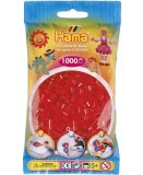 SACHET DE 1000 PERLES A REPASSER HAMA MIDI ROUGE TRANSPARENT - LOISIRS CREATIFS - 207-13