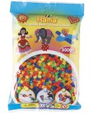 SACHET DE 3000 PERLES A REPASSER HAMA MIDI COULEURS ASSORTIES NEON - LOISIRS CREATIFS - 201-51