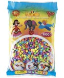 SACHET DE 3000 PERLES A REPASSER HAMA MIDI COULEURS ASSORTIES PASTEL - LOISIRS CREATIFS - 201-50