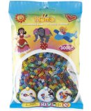 SACHET DE 3000 PERLES A REPASSER HAMA MIDI COULEURS ASSORTIES TRANSPARENTES - LOISIRS CREATIFS - 201-53