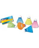 SACHET DE 6 VOLANTS MULTICOLORES DE BADMINTON EN PLASTIQUE - JEU DE RAQUETTES - PLEIN AIR