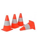 SET DE 4 CONES DE DELIMITATION 23 CM - PLOTS SIGNALISATION, MARQUAGE - SPORT