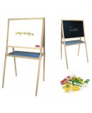 TABLEAU CREATIF EN BOIS DOUBLE FACE ET ACESSOIRES - JEUJURA - 8738 - JEU EDUCATIF