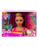 TETE A COIFFER BARBIE BRUNE MECHES ARC EN CIEL 22 PIECES - COLOR REVEAL - MATTEL - HMD80