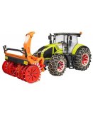 TRACTEUR CLAAS AXION 950 AVEC CHAINES ET SOUFFLEUSE A NEIGE - BRUDER - 03017