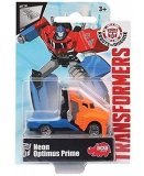 TRANSFORMERS : CAMION NEON OPTIMUS PRIME - VEHICULE MINIATURE METAL ORANGE ET BLEU - VOITURE - HASBRO