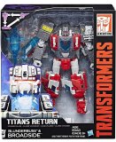 TRANSFORMERS GENERATIONS TITANS RETURN BLUNDERBUSS & BROADSIDE CLASSE VOYAGEUR - ROBOT TRANSFORMABLE 3 EN 1 - HASBRO - C0277