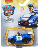 VEHICULE EN METAL PAT PATROUILLE THE MOVIE : CHIEN CHASE ET SA VOITURE DE POLICE BLEUE - VOITURE MINIATURE - SPIN MASTER