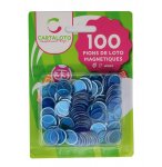 100 PIONS DE LOTO MAGNETIQUES BLEU - JETONS MARQUAGE - ACCESSOIRE BINGO - CARTALOTO