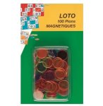 100 PIONS DE LOTO MAGNETIQUES MULTICOLORE FLUO - JETONS MARQUAGE - ACCESSOIRE BINGO