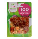 100 PIONS DE LOTO MAGNETIQUES ORANGE - JETONS MARQUAGE - ACCESSOIRE BINGO - CARTALOTO