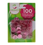 100 PIONS DE LOTO MAGNETIQUES ROSE - JETONS MARQUAGE - ACCESSOIRE BINGO - CARTALOTO