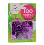 100 PIONS DE LOTO MAGNETIQUES VIOLET - JETONS MARQUAGE - ACCESSOIRE BINGO - CARTALOTO